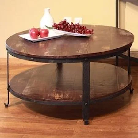 Rustic Round Cocktail Table